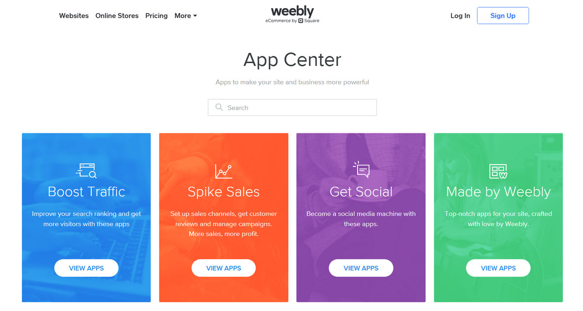 Weebly app center